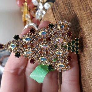 B810 rare mostri Eisenberg christmas tree stunning brooch collectible rare find